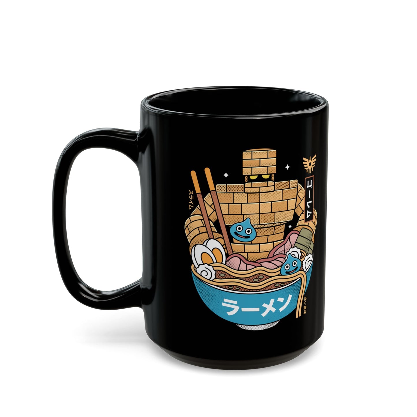 Erdrea Monsters Ramen Grunge Black Mug
