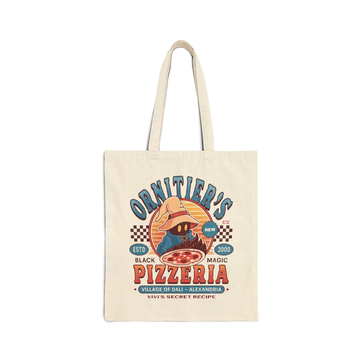 Ornitier Pizzeria Vintage Cotton Canvas Tote Bag