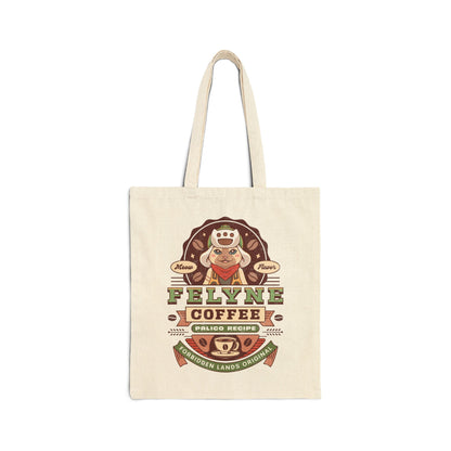 Felyne Palico Coffee Vintage Cotton Canvas Tote Bag