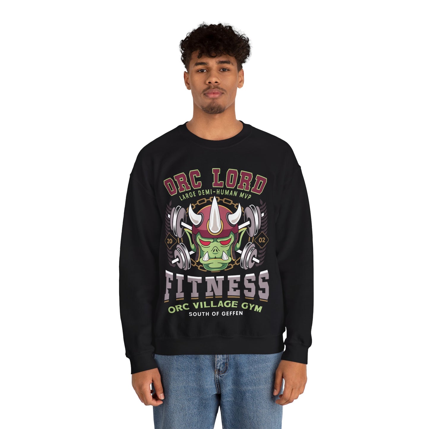 Geffen Orc Village Fitness Unisex Crewneck Sweatshirt