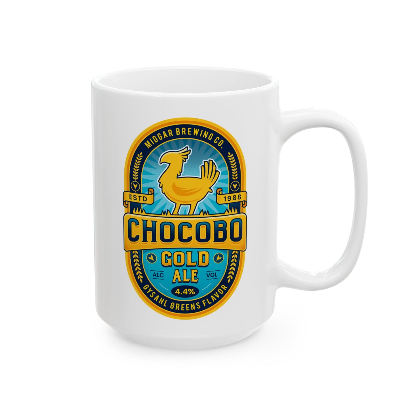 Chocobo Gold Beer Emblem Ceramic Mug