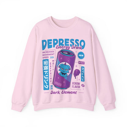 Depresso Energy Drink Unisex Crewneck Sweatshirt