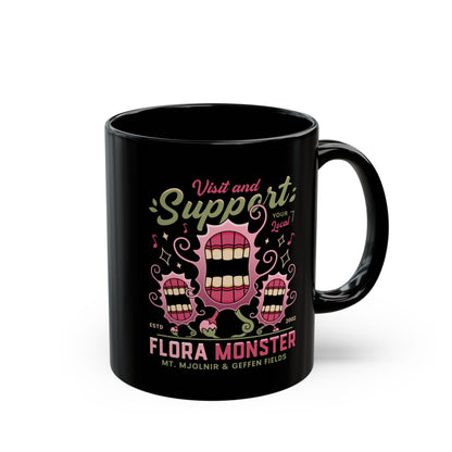 Support Geffen Field Flora Black Mug