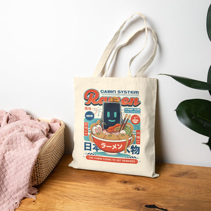 Cabin Coins Ramen Vintage Tote Bag