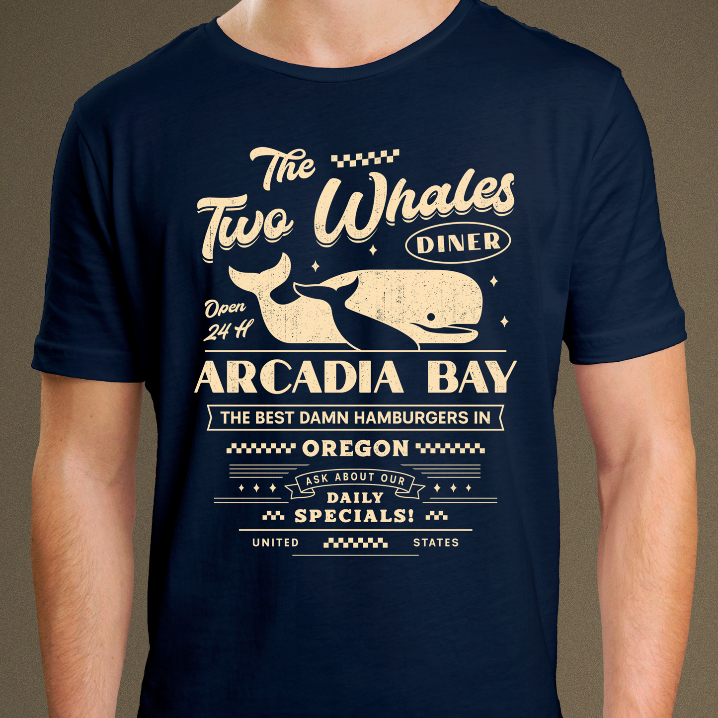 The Two Whales Diner Emblem Unisex T-Shirt