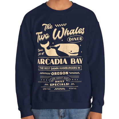 The Two Whales Diner Emblem Unisex Crewneck Sweatshirt