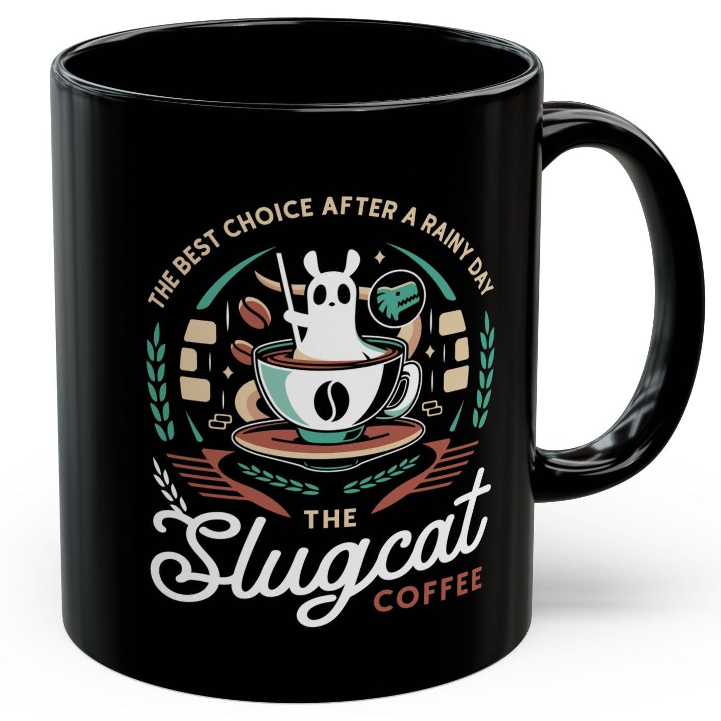 Slugcat Coffee Emblem Black Mug