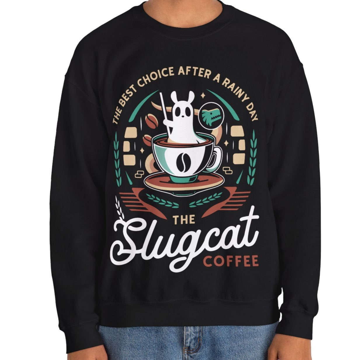 Slugcat Coffee Emblem Unisex Crewneck Sweatshirt