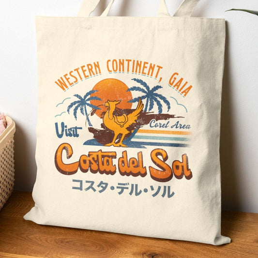 Costa Del Sol Vintage Cotton Canvas Tote Bag