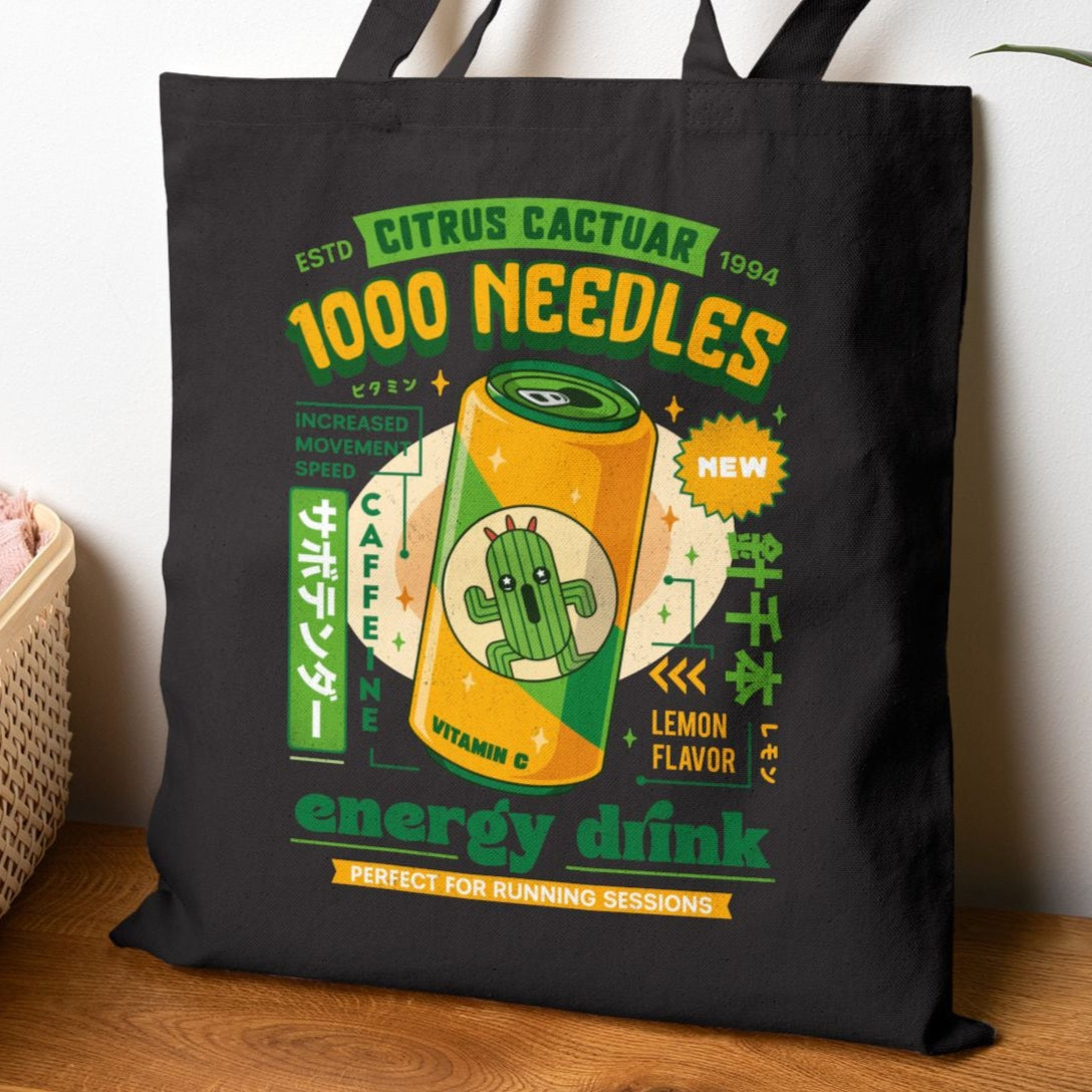 Cactuar Energy Drink Cotton Canvas Tote Bag
