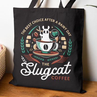 Slugcat Coffee Emblem Cotton Canvas Tote Bag