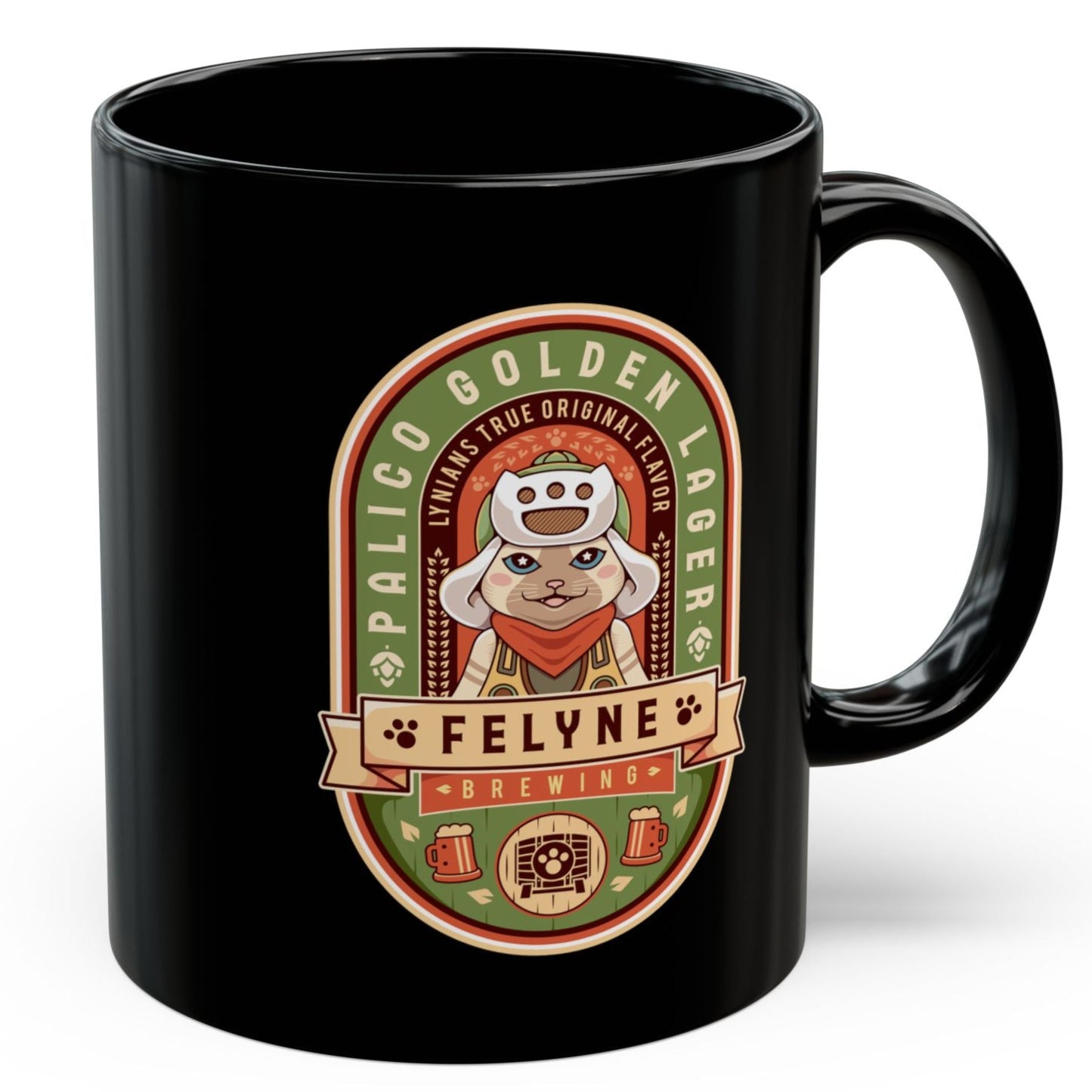 Palico Golden Lager Black Mug