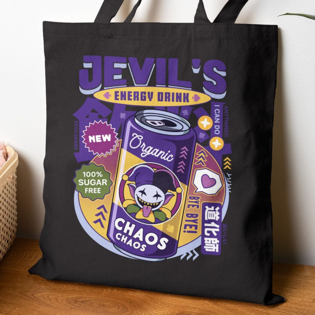 Jevil Energy Drink Cotton Canvas Tote Bag