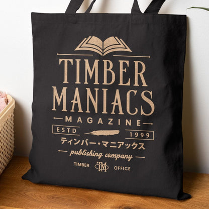 Timber Maniacs Vintage Cotton Canvas Tote Bag