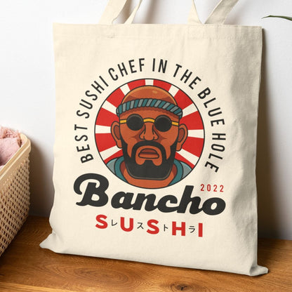 Bancho Sushi Emblem Cotton Canvas Tote Bag