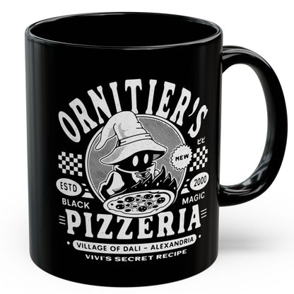 The Ornitier Pizzeria Grunge Black Mug