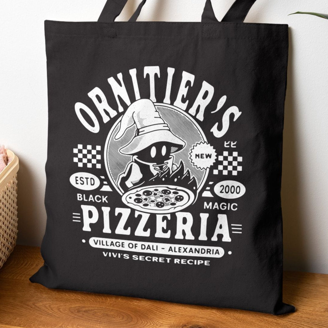 The Ornitier Pizzeria Grunge Cotton Canvas Tote Bag