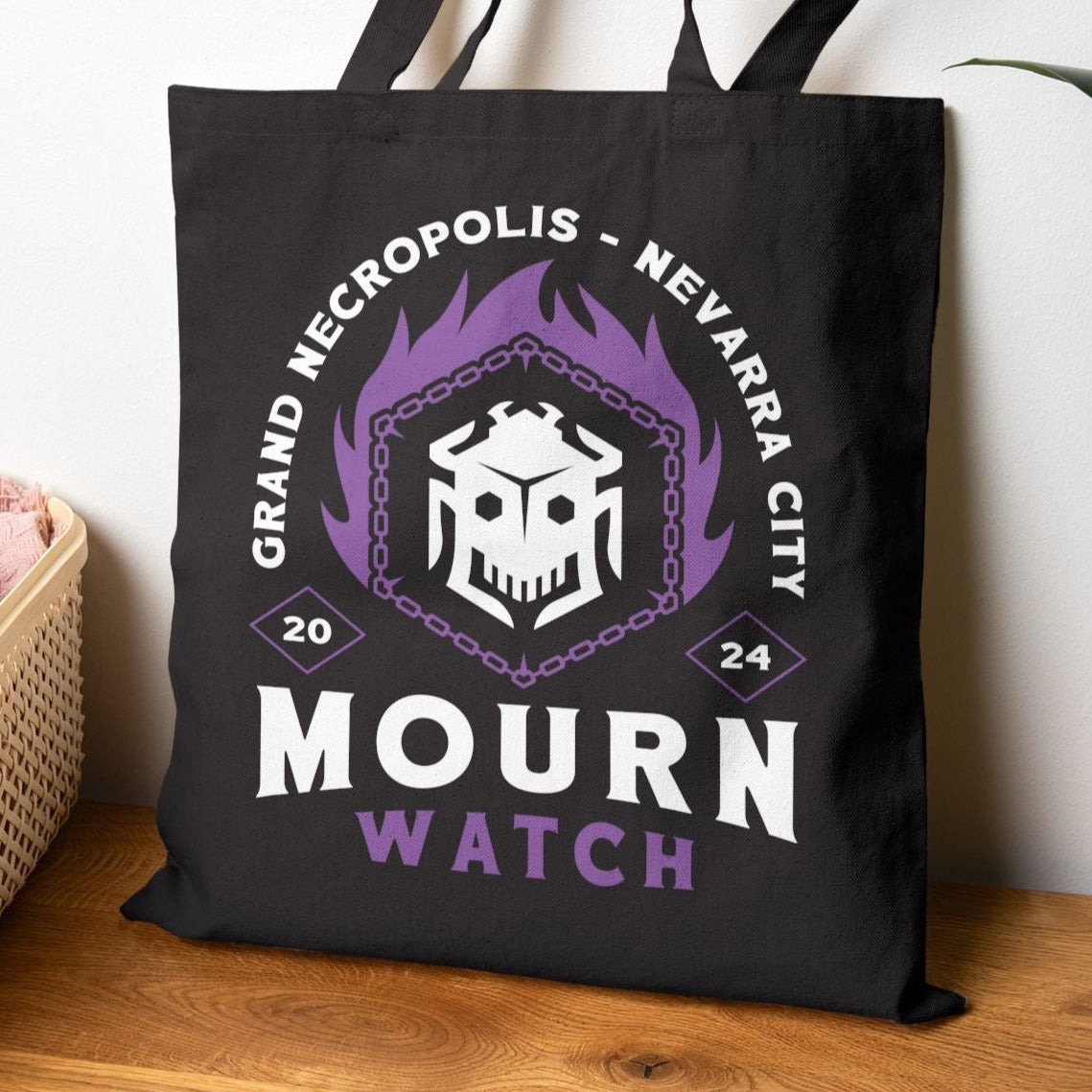 Mourn Watch Emblem Cotton Canvas Tote Bag