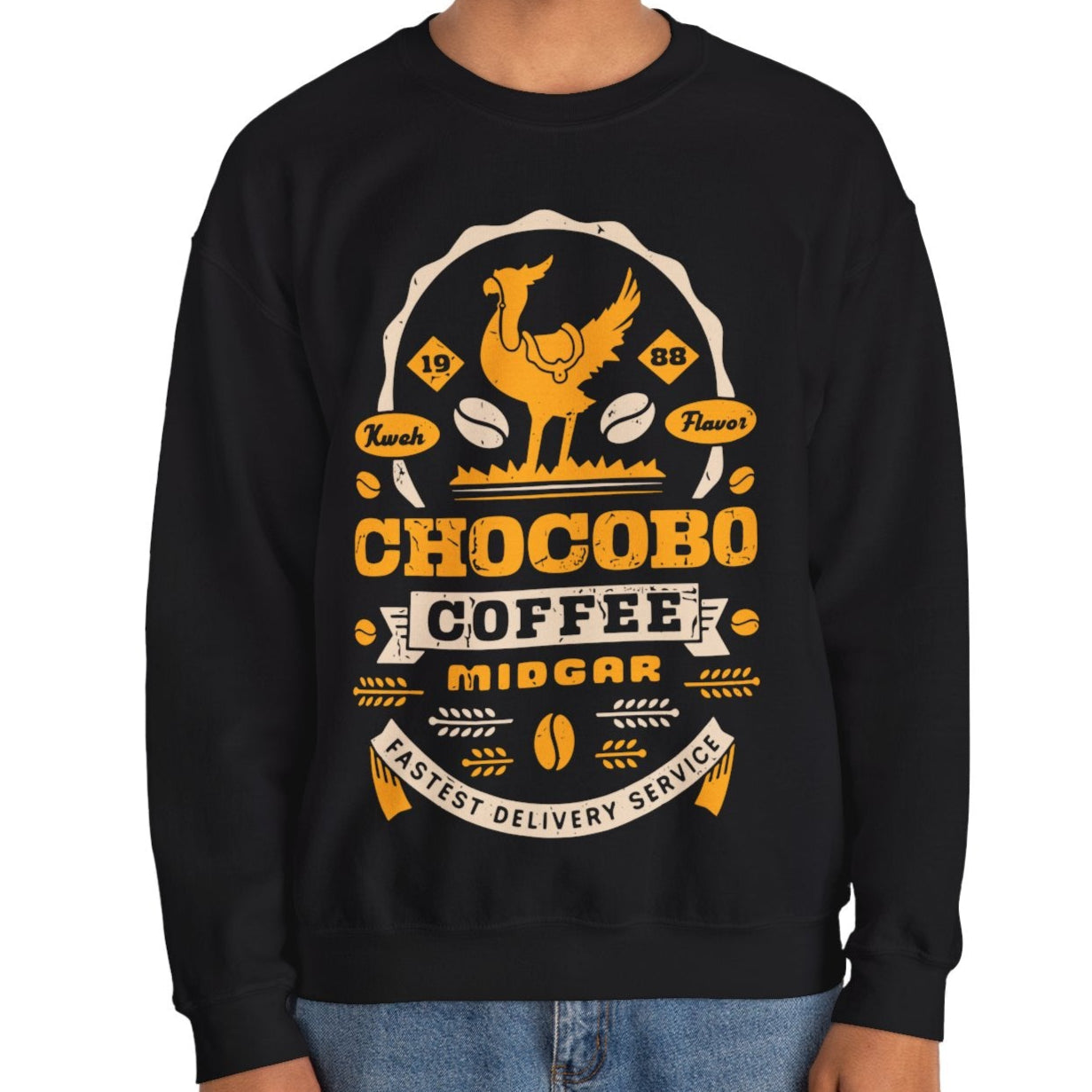 Chocobo Coffee Grunge Unisex Crewneck Sweatshirt