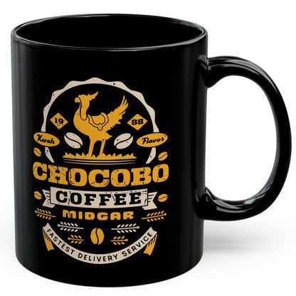 Chocobo Coffee Grunge Black Mug