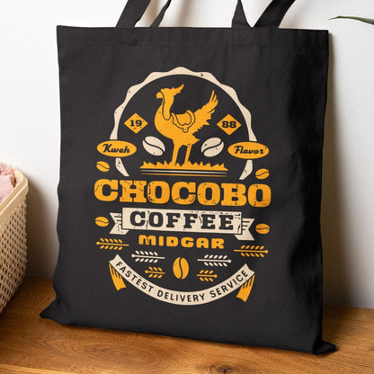 Chocobo Coffee Grunge Cotton Canvas Tote Bag