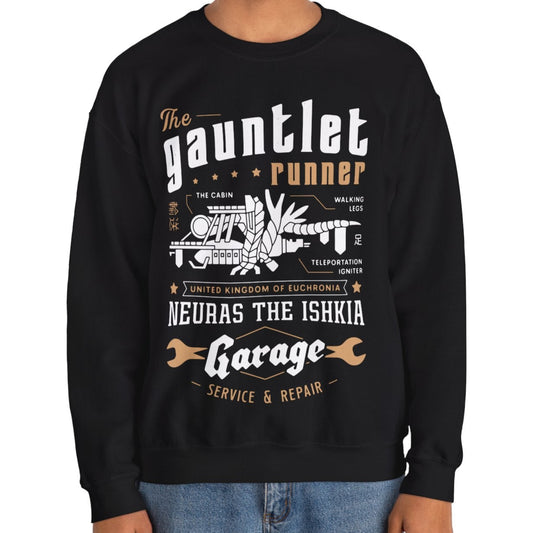 Gauntlet Runner Garage Unisex Crewneck Sweatshirt