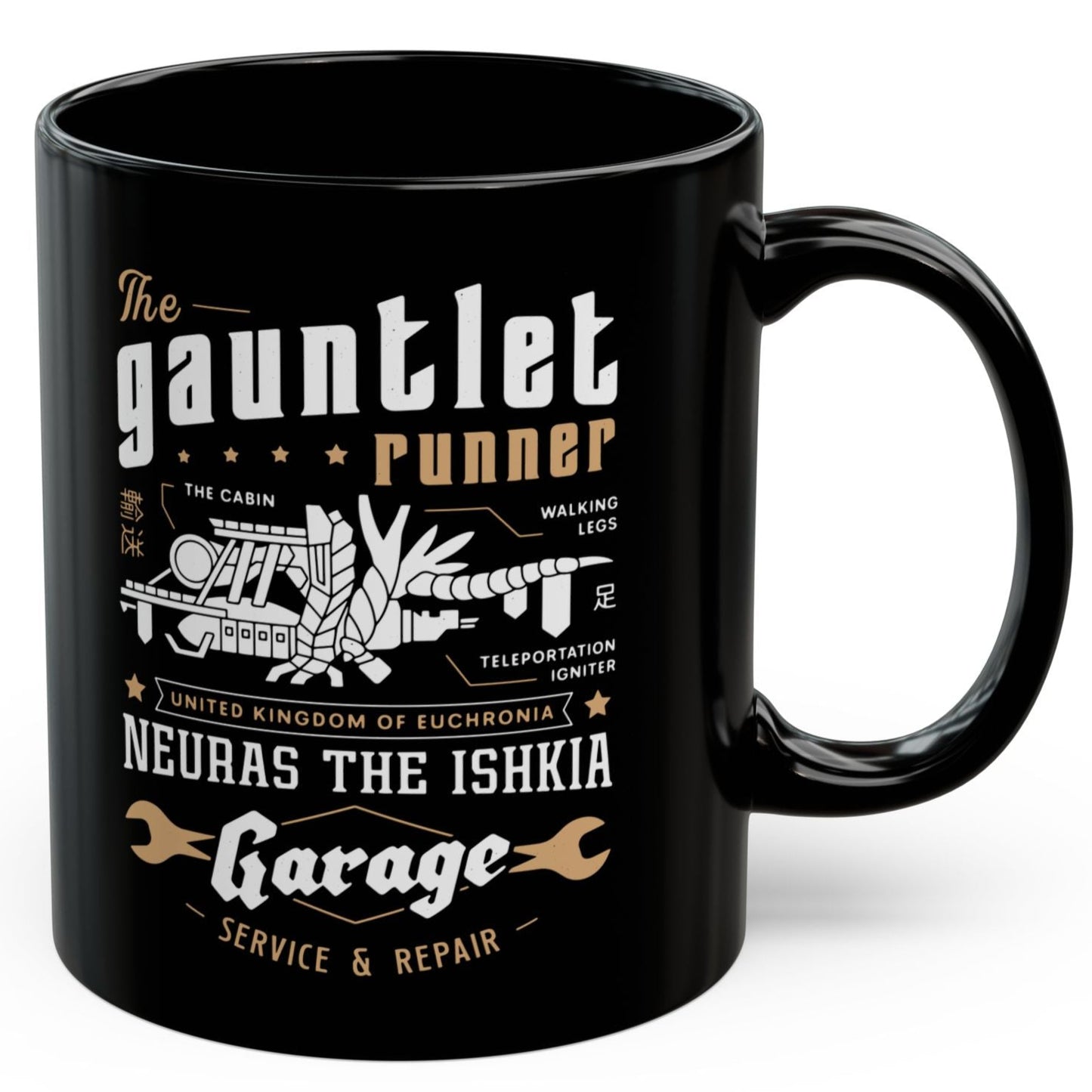 Gauntlet Runner Garage Black Mug