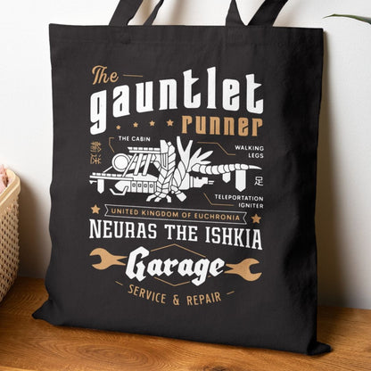 Gauntlet Runner Garage Cotton Canvas Tote Bag