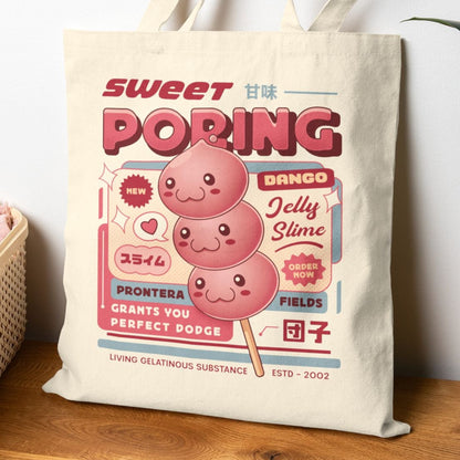 Poring Dango Cotton Canvas Tote Bag