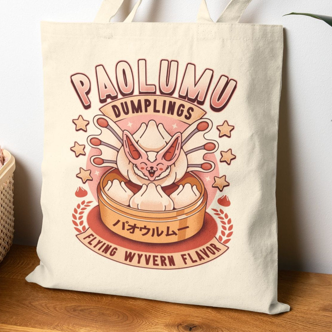 Paolumu Dumplings Vintage Cotton Canvas Tote Bag