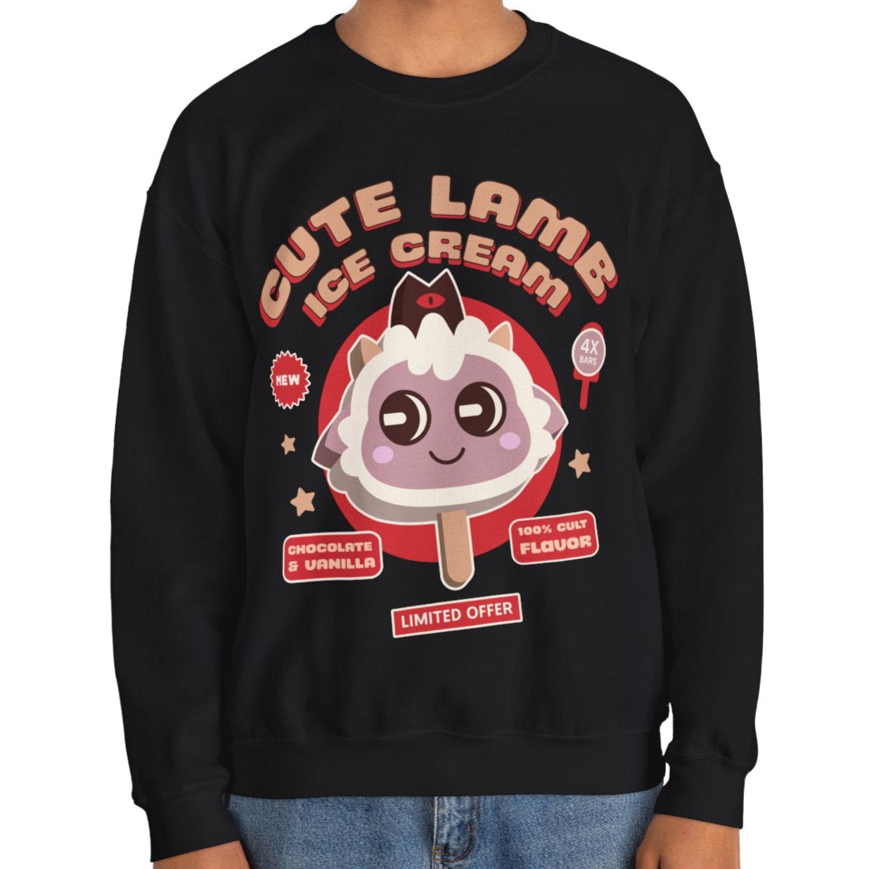 Lamb Ice Cream Unisex Crewneck Sweatshirt