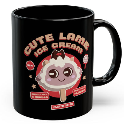 Lamb Ice Cream Black Mug