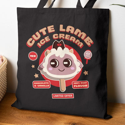 Lamb Ice Cream Cotton Canvas Tote Bag