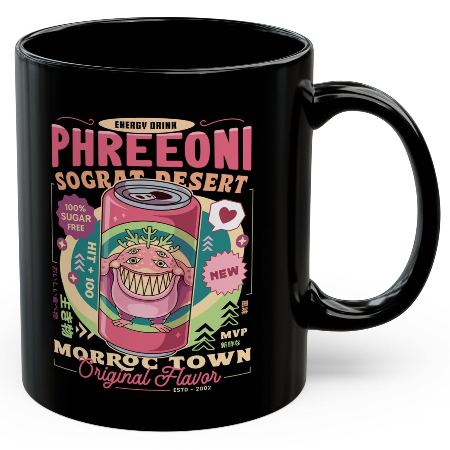 Phreeoni Energy Drink Black Mug