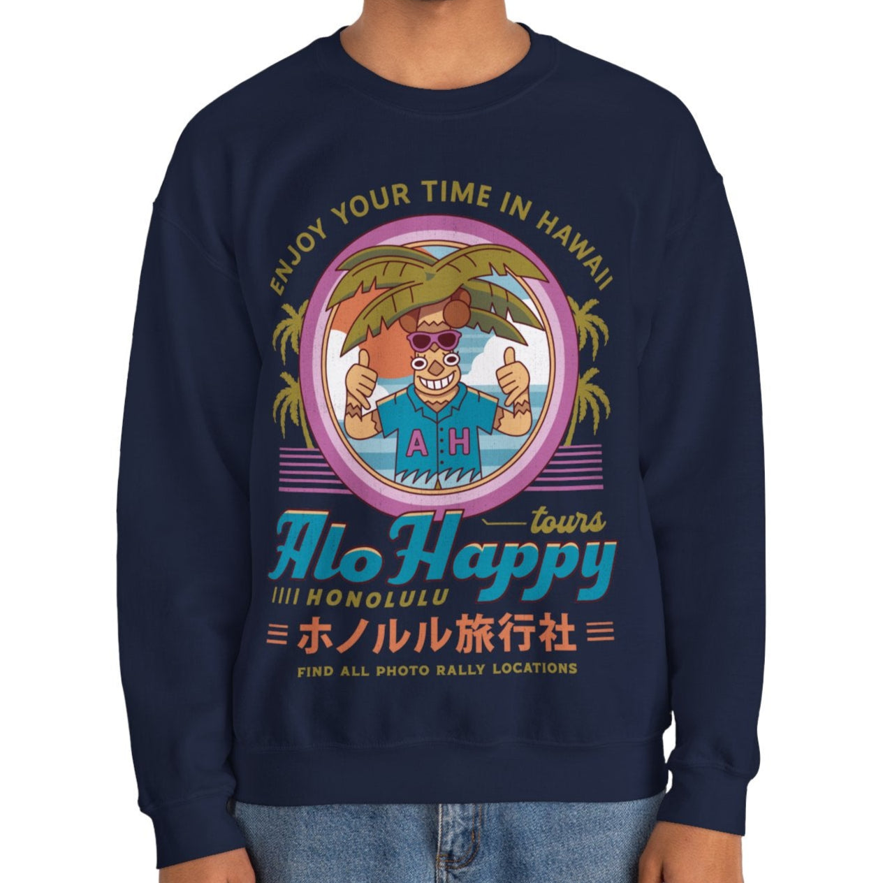 Alo Happy Tours Vintage Unisex Crewneck Sweatshirt