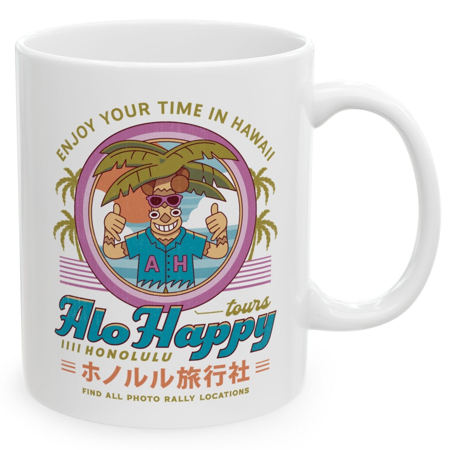 Alo Happy Tours Vintage Ceramic Mug