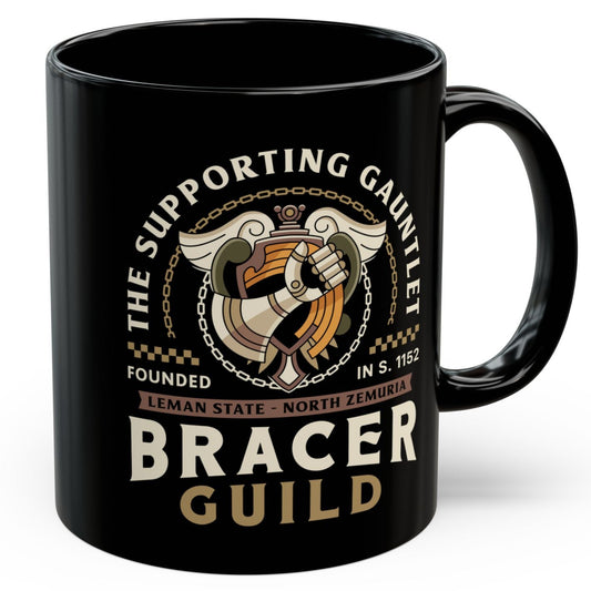 Bracers Guild Leman Crest Black Mug