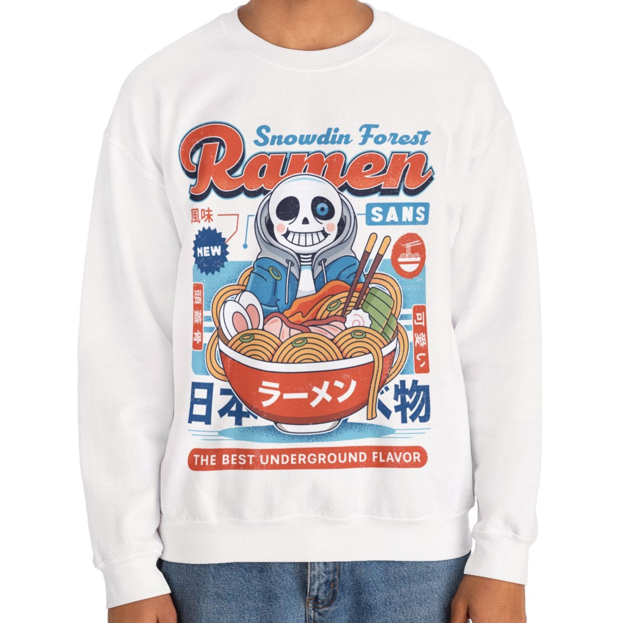 Snowdin Forest Ramen Vintage Unisex Crewneck Sweatshirt
