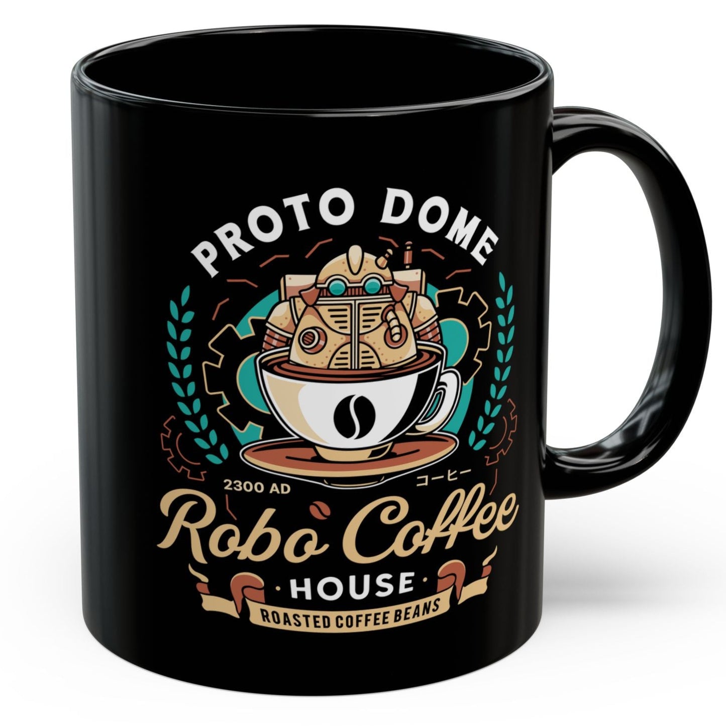 Proto Dome Robo Coffee Crest Black Mug