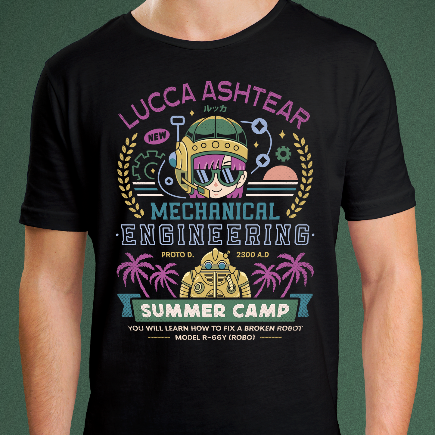 Lucca Ashtear Summer Camp Unisex T-Shirt