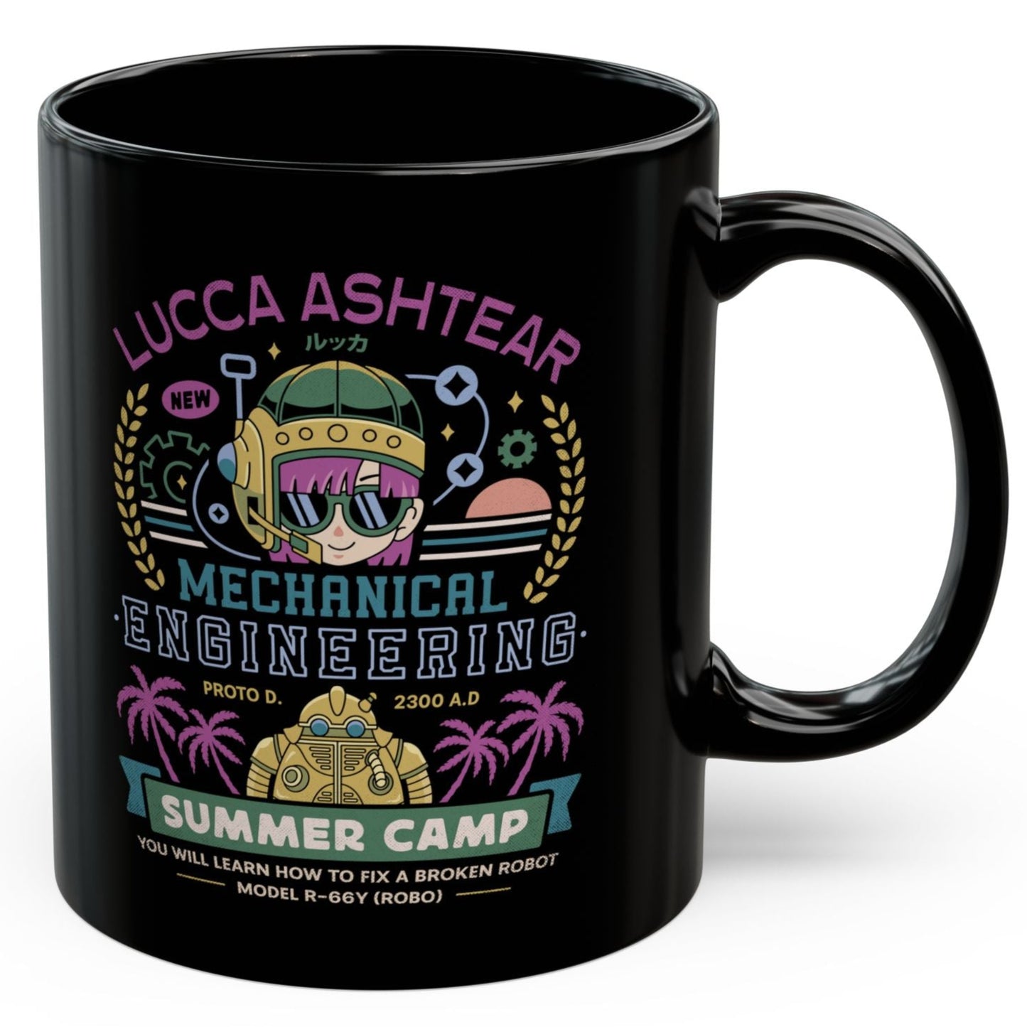 Lucca Ashtear Summer Camp Black Mug