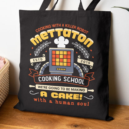 Mettaton Cooking School Crest Cotton Canvas Tote Bag