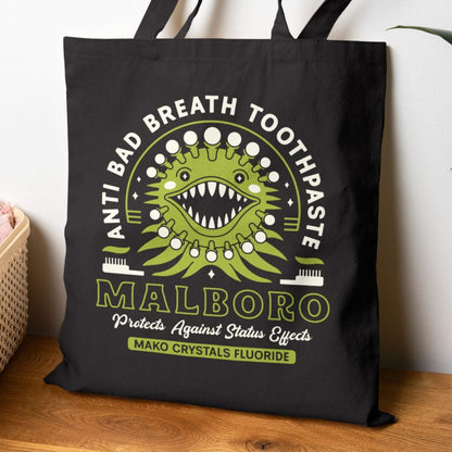Malboro Toothpaste Emblem Cotton Canvas Tote Bag