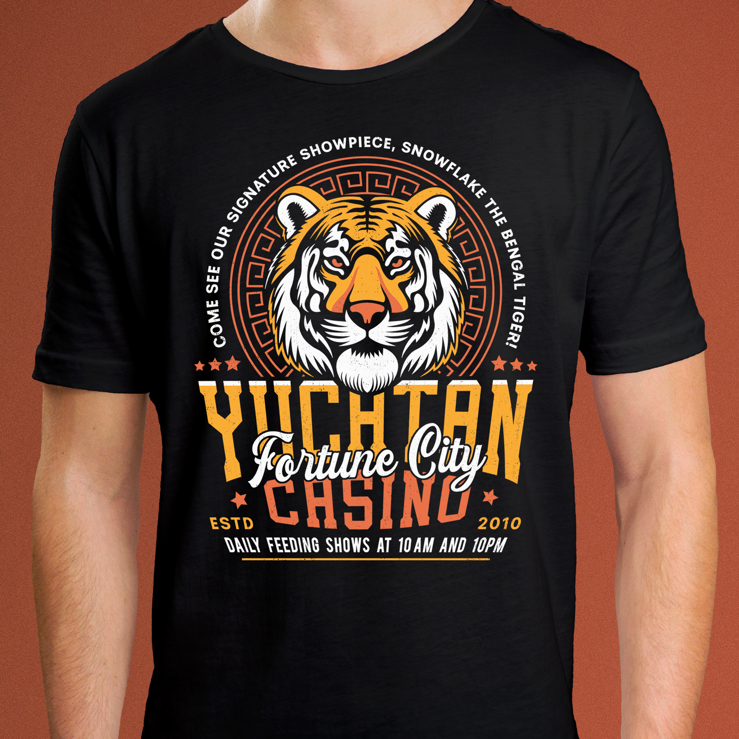 Yucatan Casino Snowflake Grunge Unisex T-Shirt