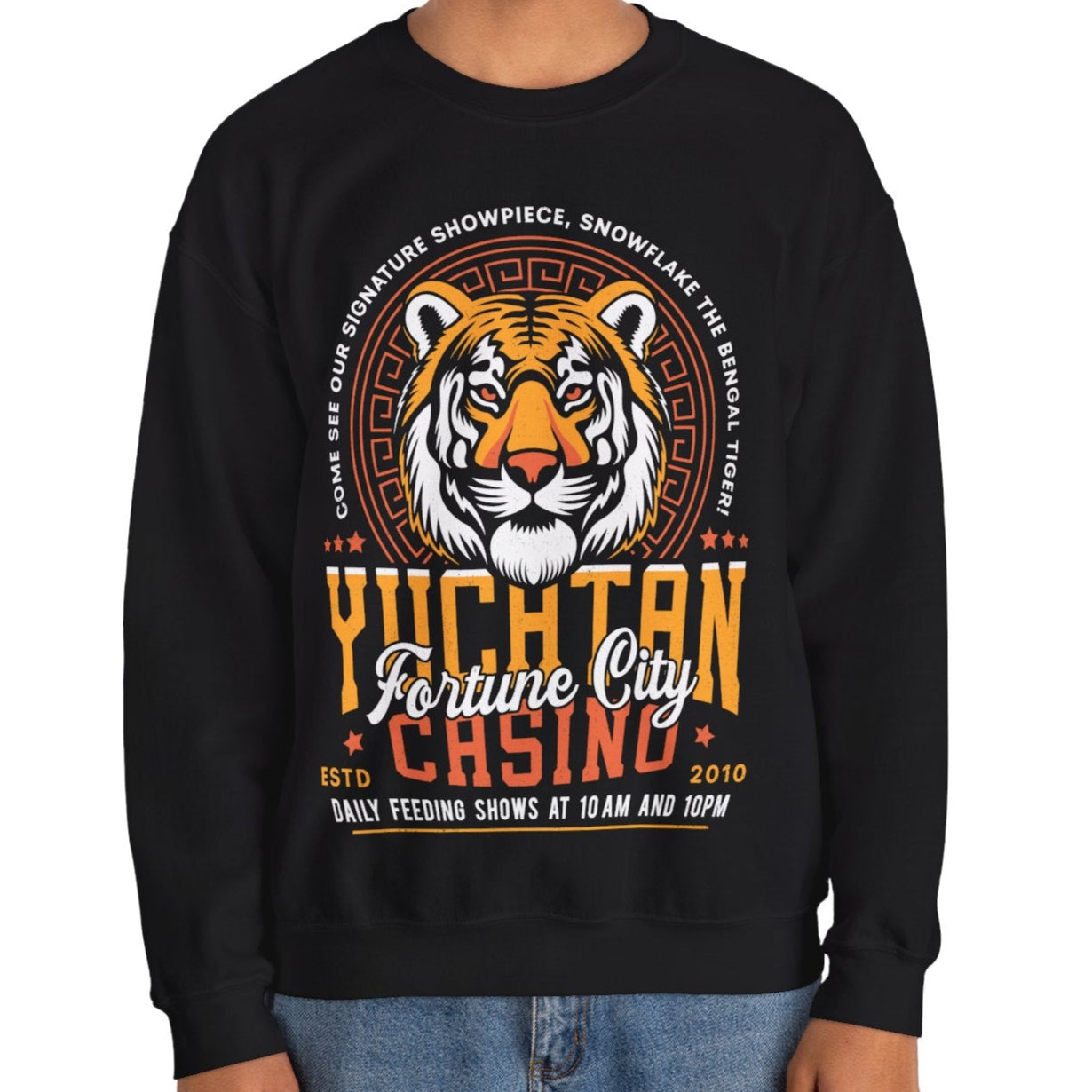 Yucatan Casino Snowflake Grunge Unisex Crewneck Sweatshirt