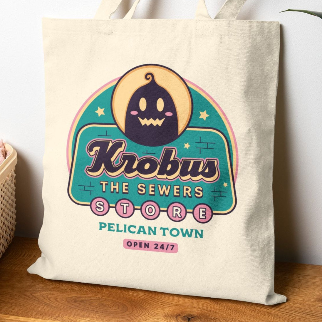 Krobus The Sewers Merchant Cotton Canvas Tote Bag