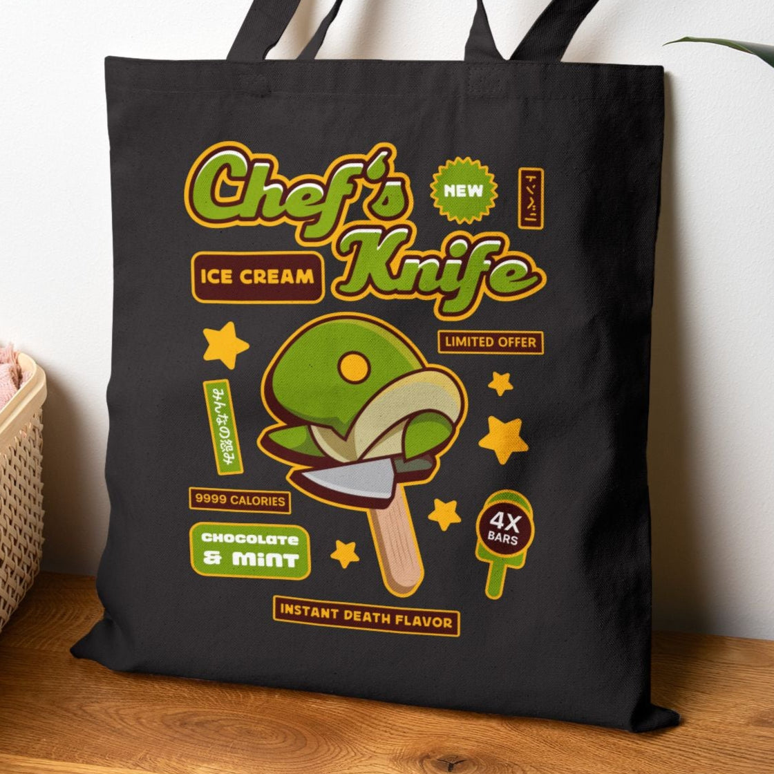 Tonberry Ice Cream Cotton Canvas Tote Bag