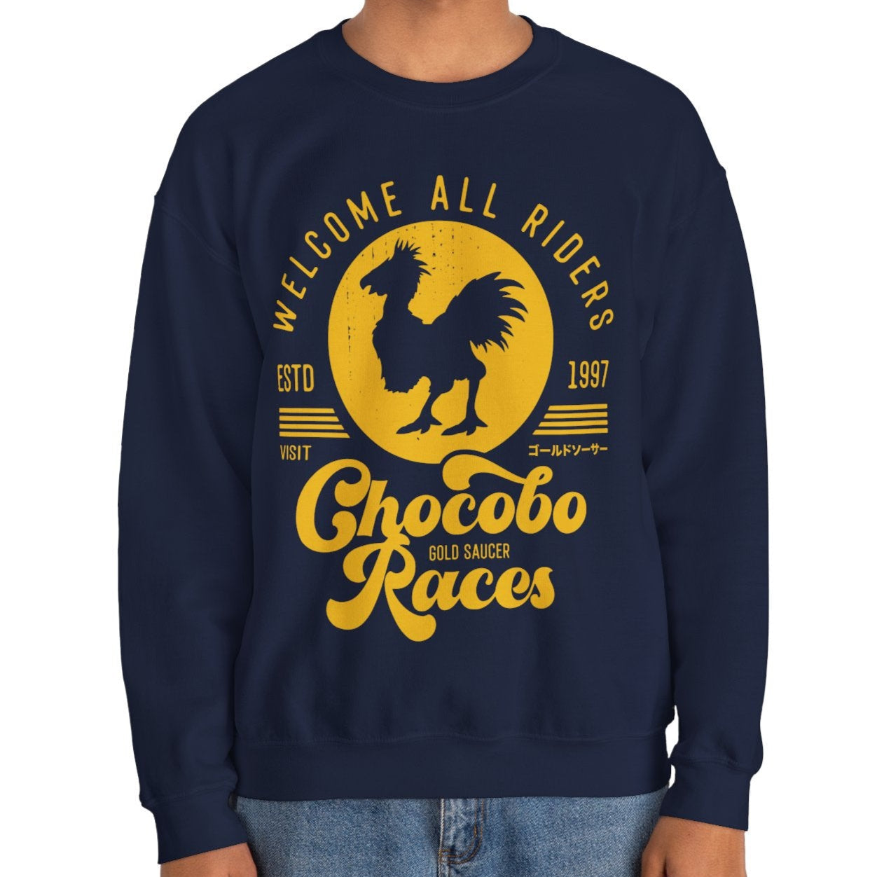 Chocobo Races Crest Unisex Crewneck Sweatshirt