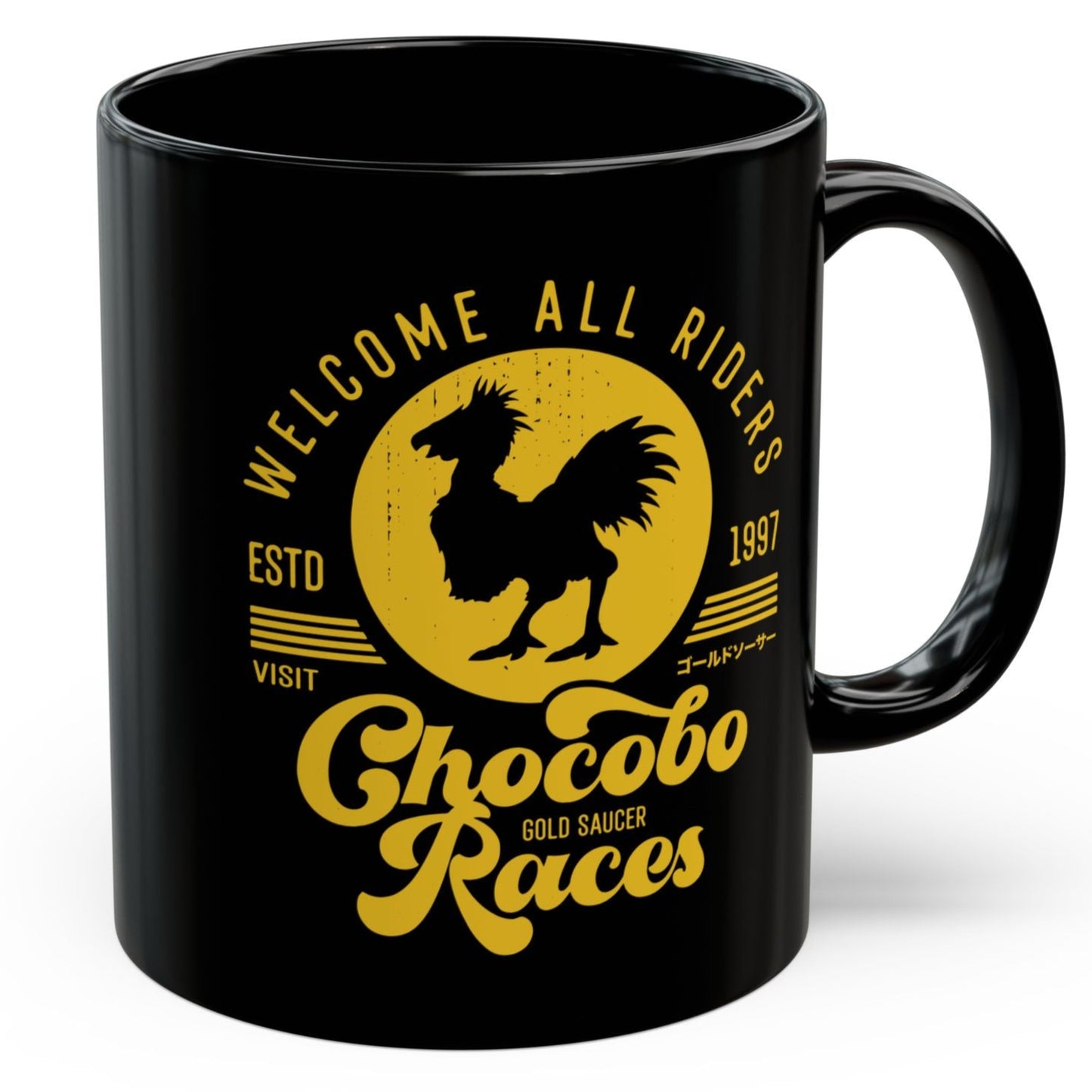 Chocobo Races Crest Black Mug