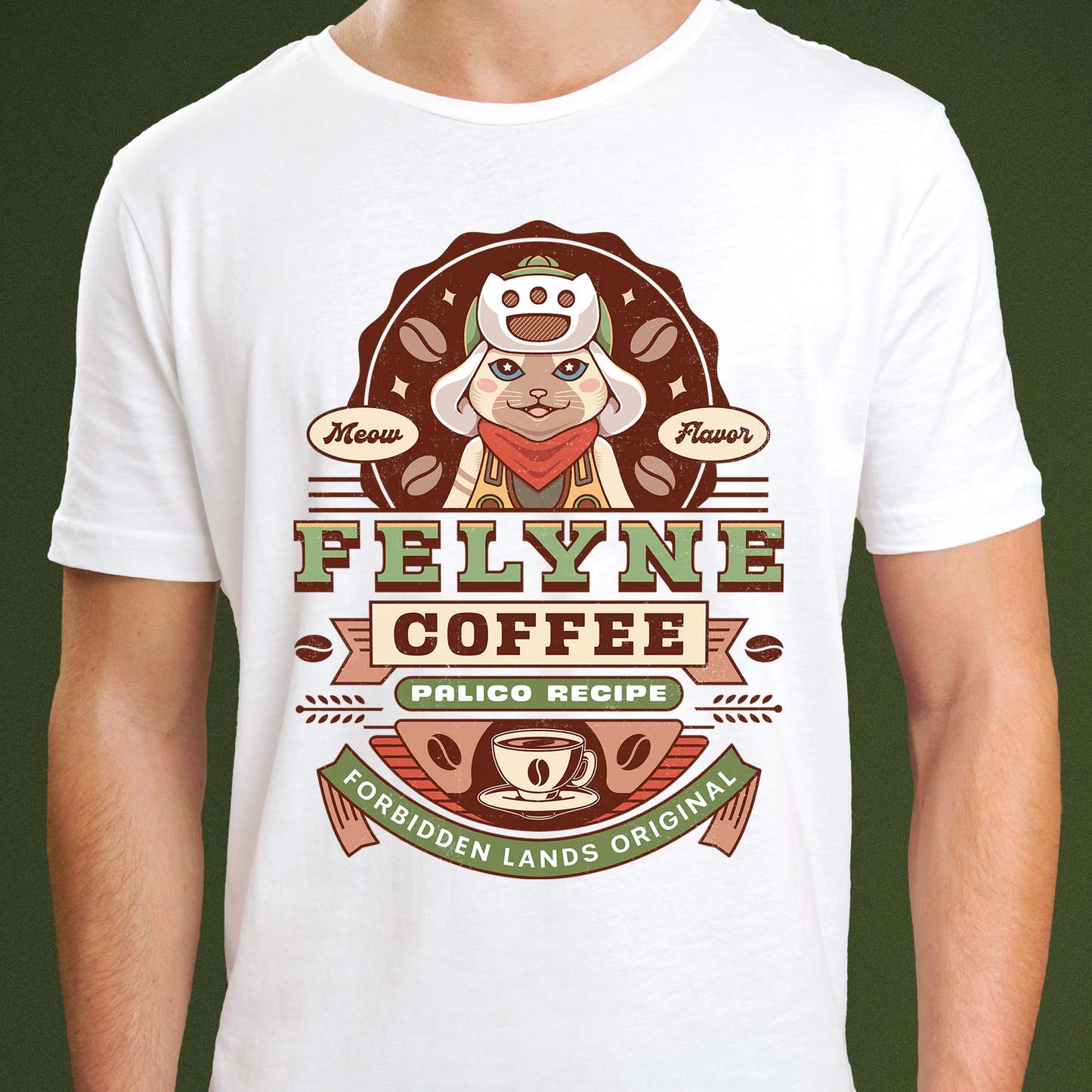 Felyne Palico Coffee Vintage Unisex T-Shirt